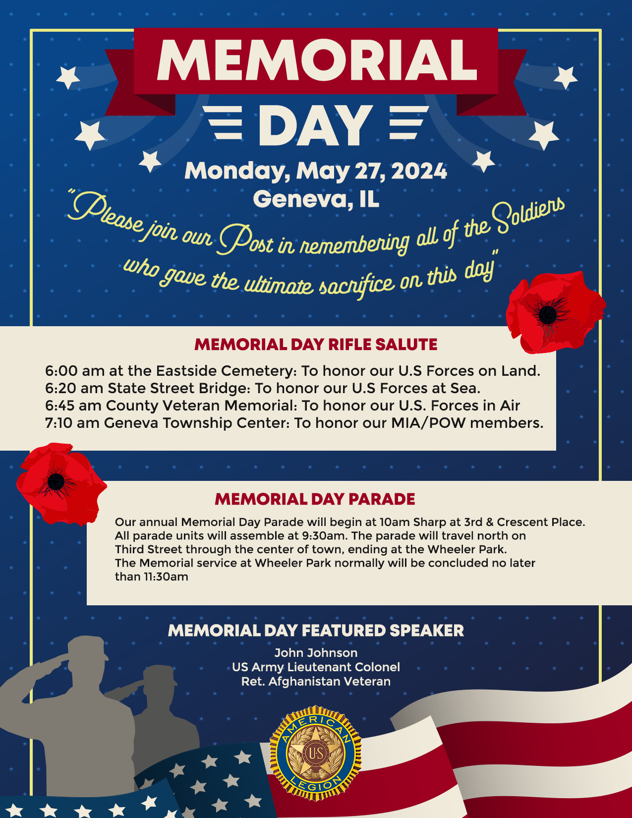 Memorial Day Service - American Legion Geneva Post 75